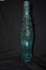Vintage Glass Fish Wine Bottle ~ Green / Blue