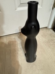 Black Cat Wine Bottle Vase Empty 13 Inches Tall 2007 Mosel Riesling Germany