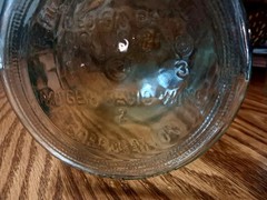 Vtg Euc MOGEN & DAVID 1 GALLON Clear GLASS WINE BOTTLE MD 20/20 – Star Of David