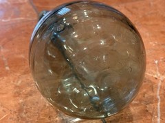 ANTIQUE ROUND BOTTOM BALLOON TORPEDO WINE BOTTLE GREEN HANDBLOWN AIR BUBBLES EU