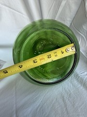 Vintage Wine World 1976 Green Glass Decanter Bottle 1.5 Litre Long Neck Handle