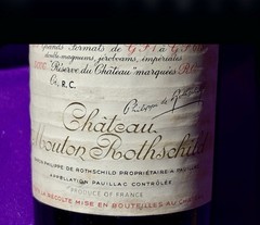 1970 Chateau Mouton Rothschild Empty Wine Bottle Marc Chagall Art Label
