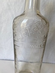 RARE « SEABO » WINE BOTTLE JACKSONVILLE FL 12 INCHES TALL 4/5 Qt