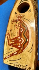 Floating Wine Bottle Holder ~ Australia ~ Wood ~ Painted ~ Kangaroo ~ Gift 12×3&Prime;