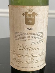 Chateau Mouton de Armailhacq Philippe de Rothschild 1948 Empty Bottle No Cork