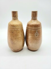Vintage Jose Maria da Fonseca Portugal Brown Salt Glazed Stoneware Wine Bottles