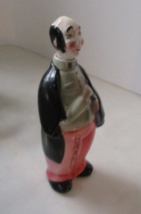 1950&rsquo;s Vintage Waiter Brandy Whiskey Decanter Ceramic