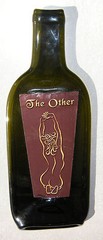Flattened &lsquo;The Other&rsquo; Green Wine Bottle–Wall Hanging Decorations