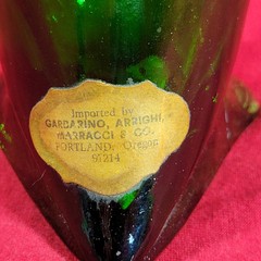 Vintage 1967 Penguin Wine Bottle Empty S. Martino Chianti Wine Glass Portland OR