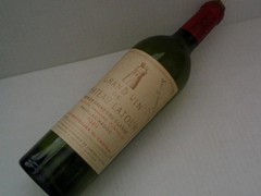 Vtg 1949 Grand Vin De Chateau Latour Empty WINE BOTTLE France