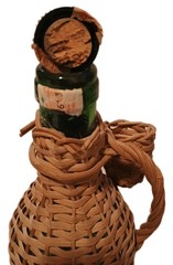BasketWrapped WineBottle, Demijohn, Mid Century. FreeWickerSachet Incl.