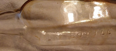 Vintage Clear Glass Wine Bottle, 4/5 Quart, Magic Panel, Mr. Boston Fine Wines