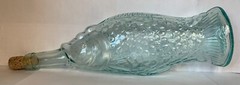 Pescevino Italian Wine Fish Shaped Bottle Blue Glass with Cork Italy 750ml