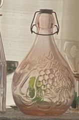 CASADIS MILANO VINTAGE 10&Prime;×7&Prime; JUS DE FRUIT PINK GLASS WINE DECANTER JUG 2 Liters