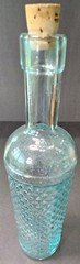 Lot of 5 Bottles Williams Sonoma Clear Pressed Glass Grapes Grapevines 9&Prime; & 12&Prime;