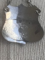 Antique Port Wine Bottle Shield Silver Finished