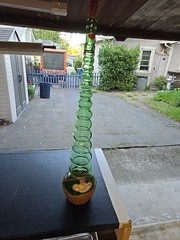 Vintage Giant 3L Green Glass Bessi Chianti Wine Bottle 30&Prime; Tall 1969 Vintage