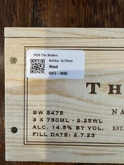 Harlan Estate 2020 The Maiden Wood Wine Box holds 3 Bottles