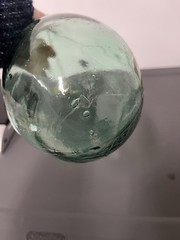 Hand Blown Green Glass Wine Bottle – Torpedo Round Bottom