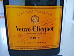 VEUVE CLICQUOT CHAMPAGNE PLEXIGLAS STAND-UP STORE DISPLAY