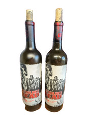 2015 The Walking Dead Wine Bottle Set Rick Grimes Empty Bottles