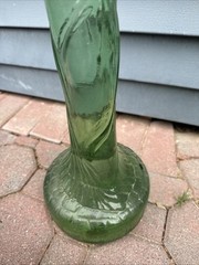 Mid Century Tuscan Chianti Wine Bottle Woman Shape 32” Green Glass VTG Rare