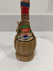 Vintage Chianti Wine Bottles Lot Of 4