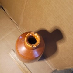 Vintage Portuguese Export Ceramic Wine Bottle 6.5×3
