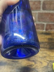 Vintage Cobalt Blue Glass Wine Bottles 750ml Collectible Bottles 12.5”