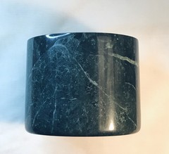 Heavy Green Marble Wine Bottle Chiller Cooler 3×4” Inch Stone Collectible