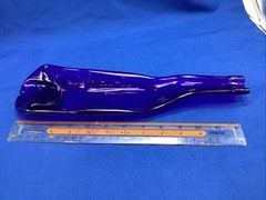 Melted Slumped Wine Bottle – Blue