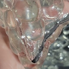 VTG CLEAR GLASS GRAPES CLUSTER SHAPED WINE BOTTLE DECOR DECANTER Set Of 2