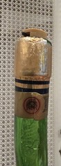 VTG 32&Prime; GREEN GLASS CHIANTI ITALY BOTTLE KNEELING WOMAN