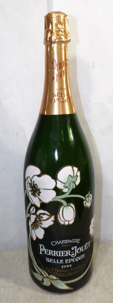 Vintage 1999 Perrier Jouet Floral Champagne Dummy Empty Bottle Prop Jeroboam Big