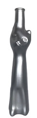 Wine Rheinhessen Cat Kitten Metallic Silver Bottle Candleholder Vase 2015
