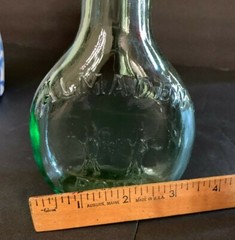 Almaden Pony Green Glass Bottle 2/5 Pint Metal Cap Los Gatos CA Empty Excellent