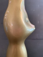 Happy Cat Shaped Mosel Riesling Gold Wine Bottle Decanter Collectible Vase 2017