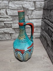 10.5&Prime; Medea Empty Ceramic Wine Bottle Pirate Decor Halloween Prop Jar Figurine