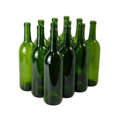 W5 750Ml Green Wine Bottles (Pack of 12), Empty Bordeaux Liquor Bottles for Drin