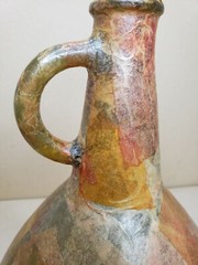 Vintage Green Glass Almaden Est. 1852 Half Gallon Empty Wine Bottle Papermached