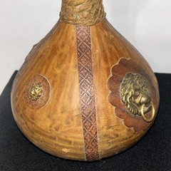 ✨Vintage Italian Leather Wrapped Decanter Excellent Condition