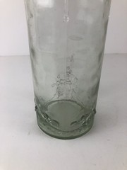 Vintage Pressed Glass Bottle Made in Spain Floral Motif