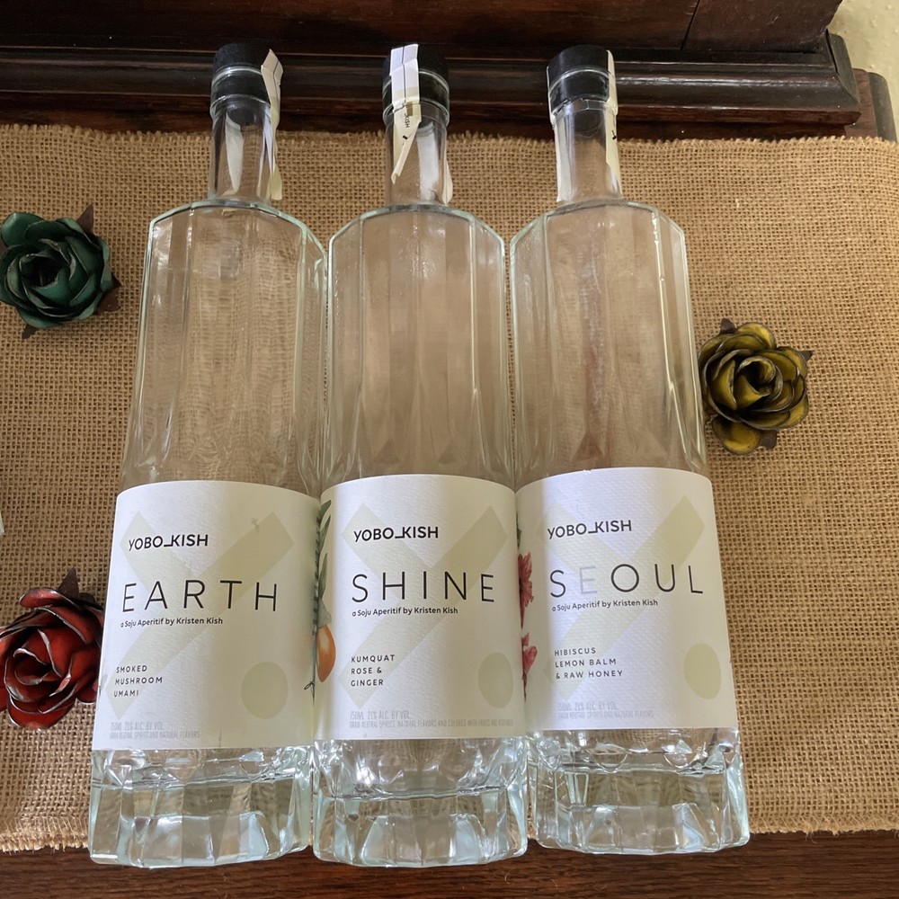 Licor-Empty-4 Bottles/Soju Aperitif @ Kristen Kish(EARTH SHINE SeOUL BLISS)