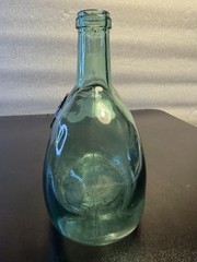 Vintage Dalmau Hermanos Wine Bottle Green Glass Spanish Made in Spain 6.5” Tall