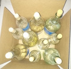 10 Mixed Lot Oak Leaf Wine Glass Bottles