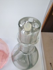 Lot Of 2 VTG CASADIS MILANO JUS DE FRUIT Pink Decanter 2 Liter & 4 Chamber Jugs