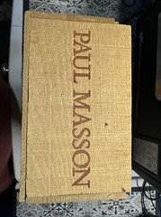 Paul Masson [22.5 » x 12.5 »] WOOD WINE CRATE Vtg Winery Box