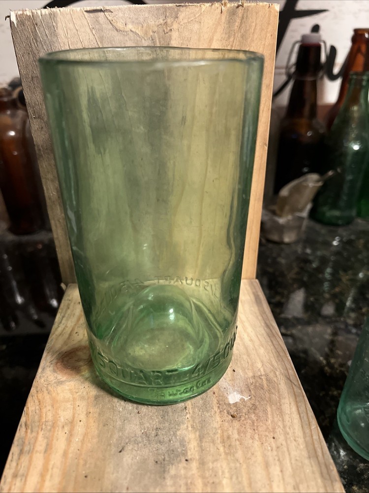 Drinking Glass Made From Broken 4/5 Quart Wine Bottle.