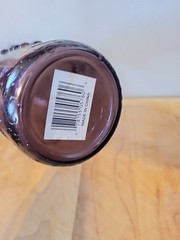Vintage Mallorca Morey Distilleries Amethyst Glass Wine Bottle w/ Grape Design