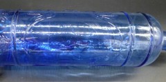 Cobalt Blue Mold Blown Glass Embossed Grapes Wine Bottle Antique / Vintage Heavy